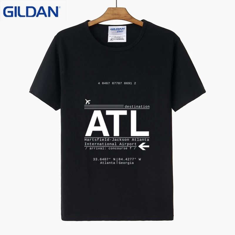 Atl Атланта Джорджия международный аэропорт вызова Письма футболка человек