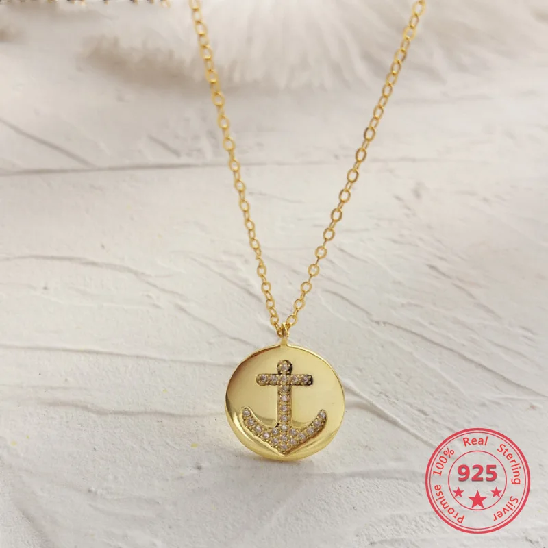 Factory Price 100% 925 Silver for Female Fashion Concise Classical Delicate Anchor Pendant Necklace Fine Jewelry
Factory Price 100% 925 Silver for Female Fashion Concise Classical Delicate Anchor Pendant Necklace Fine Jewelry