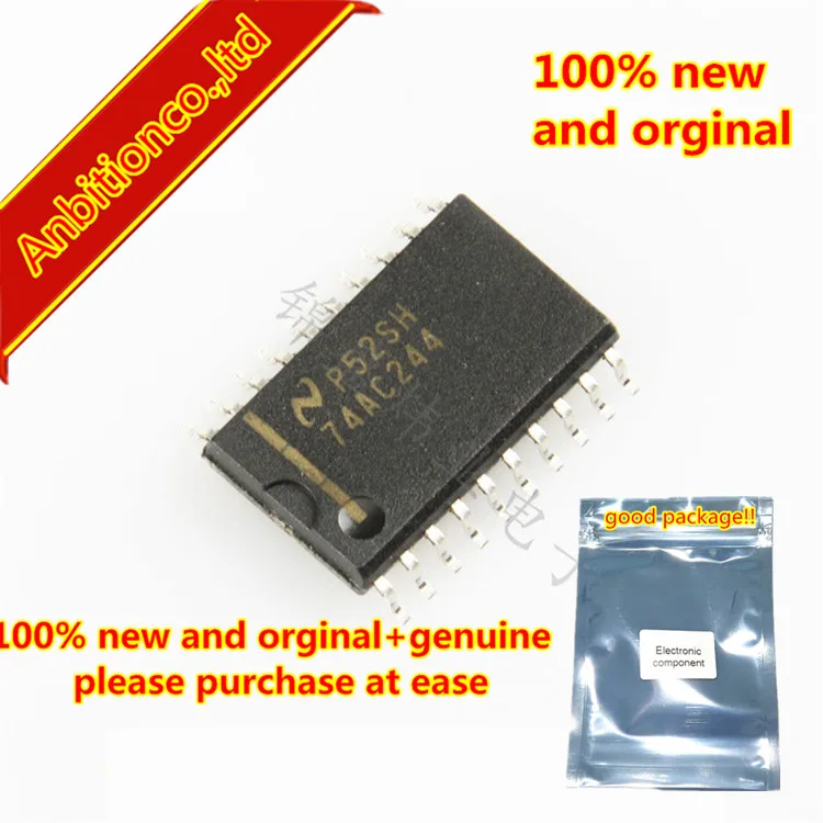 10 шт. 100% новый и оригинальный 74AC244SCX SN74AC244DWR 74AC244 SOP7.2MM восьмеричный Буфер/линейный драйвер с 3-выходами в наличии на складе
10 шт. 100% новый и оригинальный 74AC244SCX SN74AC244DWR 74AC244 SOP7.2MM восьмеричный Буфер/линейный драйвер с 3-выходами в наличии на складе