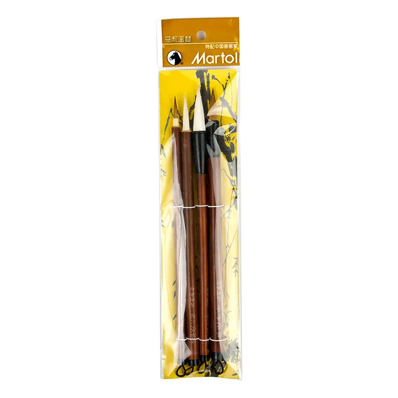 EZONE 4 PCS Writing Brush For Watercolor Painting Calligraphy Practice Different Size Wool Weasel Hair Brush Students Stationery
EZONE 4 PCS Writing Brush For Watercolor Painting Calligraphy Practice Different Size Wool Weasel Hair Brush Students Stationery
