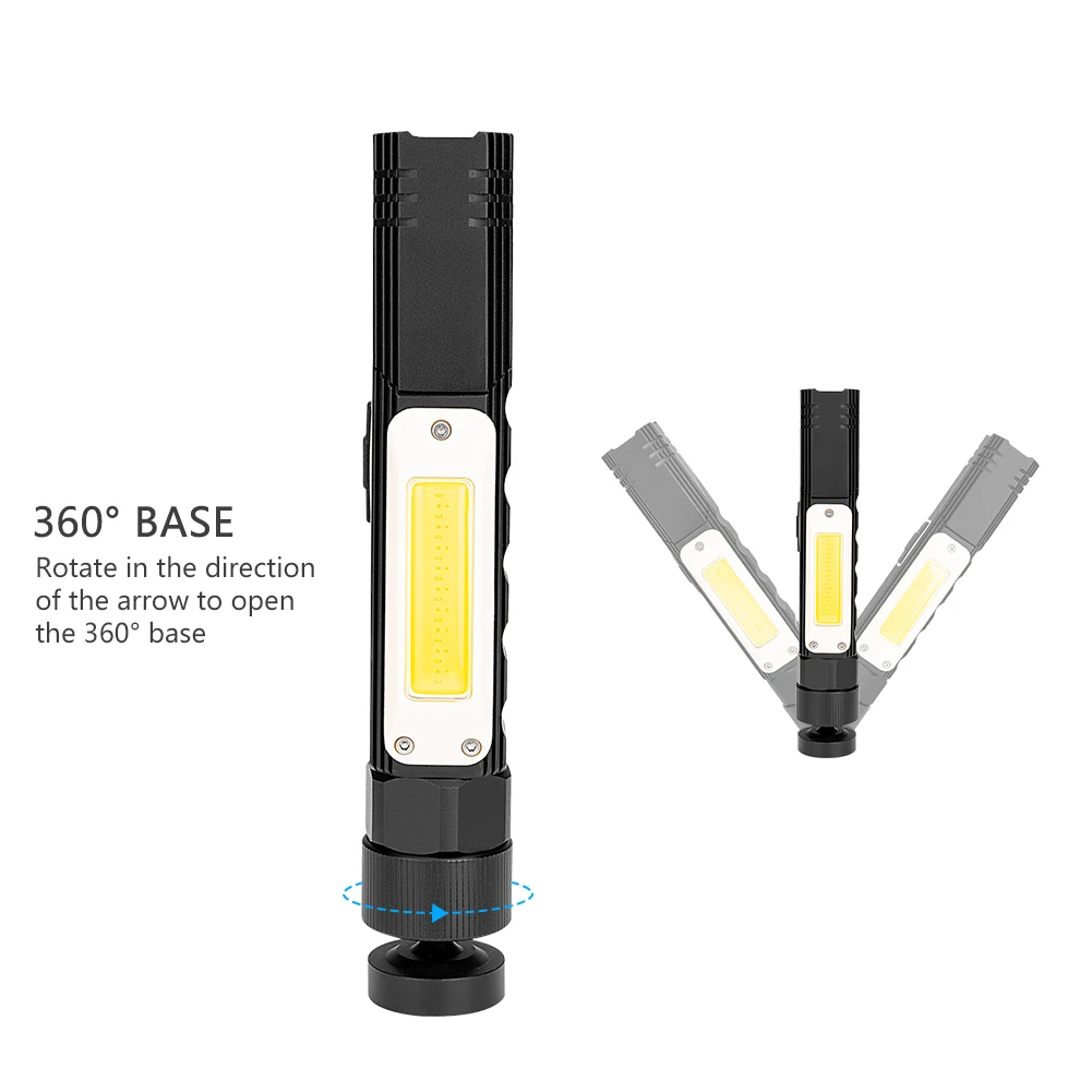 5 режимов 1 * COB световая полоса + XPG верхний фонарь USB Перезаряжаемый светодиодный