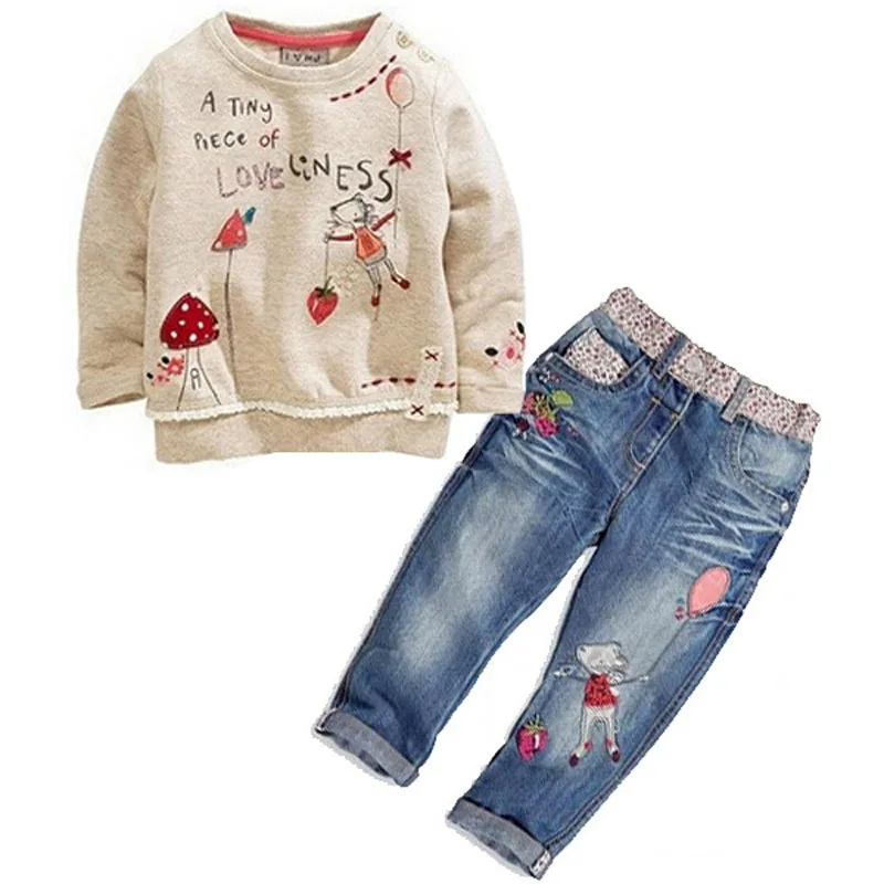 Winter 2PCS Children Toddler Kids Baby Girls Clothing Cute Cartoon Flower Printing Sweater + Jeans suit Outfit Clothes Set
Winter 2PCS Children Toddler Kids Baby Girls Clothing Cute Cartoon Flower Printing Sweater + Jeans suit Outfit Clothes Set