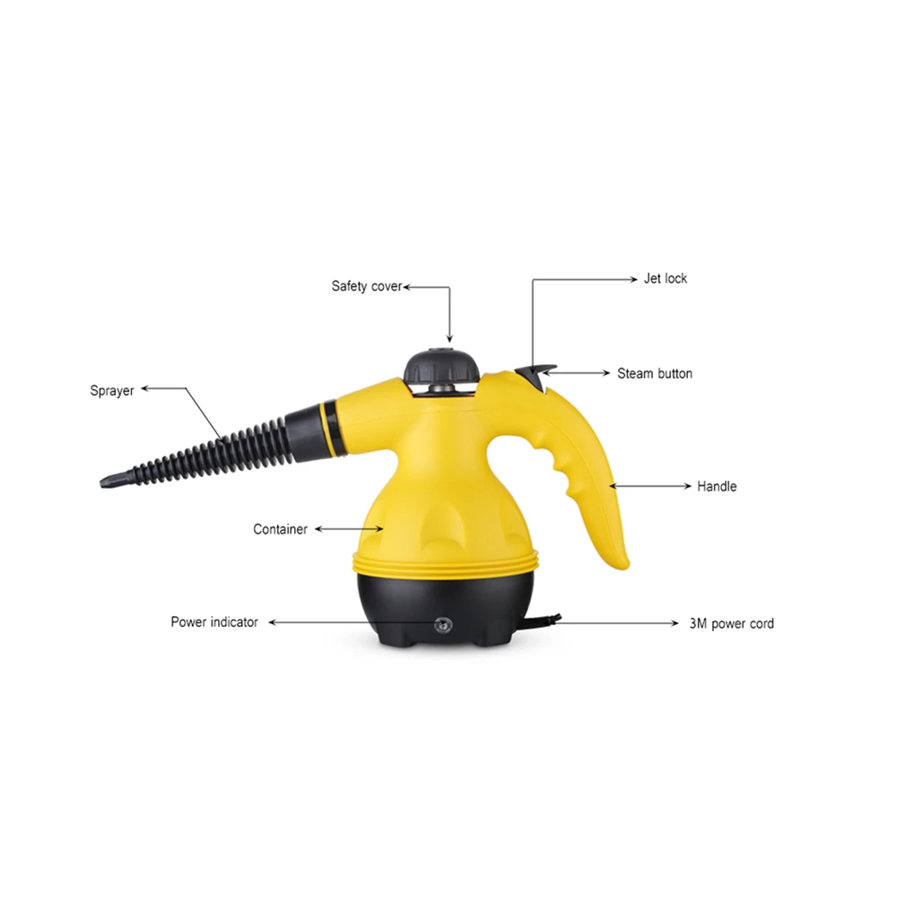 Multi-Purpose Pressurized Handheld Electric Steam Cleaner Portable Household All-In-One Sanitizer Kitchen Carpet EU Plug | Бытовая