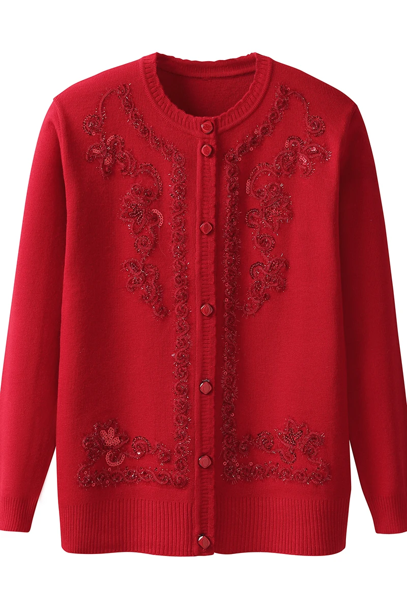 Autumn Winter Middle Aged Women Single Breasted Long Sleeve Cardigan Sweater Knitted Cardigans Coat Plus Size 4XL
Autumn Winter Middle Aged Women Single Breasted Long Sleeve Cardigan Sweater Knitted Cardigans Coat Plus Size 4XL