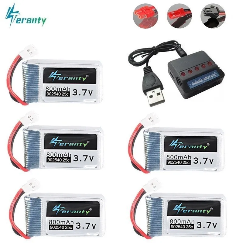 3.7V 800mAh 25c Lipo Battery and 5in1 Charger for Syma X5 X5C X5SC X5SW TK M68 CX-30 K60 905 V931 RC Quadcopter Drone Spare Part
3.7V 800mAh 25c Lipo Battery and 5in1 Charger for Syma X5 X5C X5SC X5SW TK M68 CX-30 K60 905 V931 RC Quadcopter Drone Spare Part