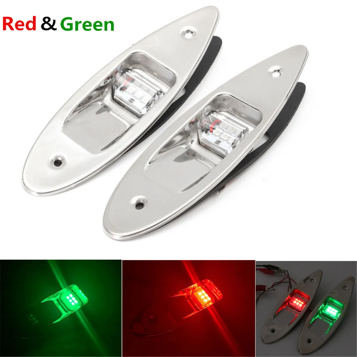 2Pcs Universal Lights For Boat LED Navigation Lights Red Green Waterproof Marine For Boat Side Marker Navigation Mount Light
2Pcs Universal Lights For Boat LED Navigation Lights Red Green Waterproof Marine For Boat Side Marker Navigation Mount Light