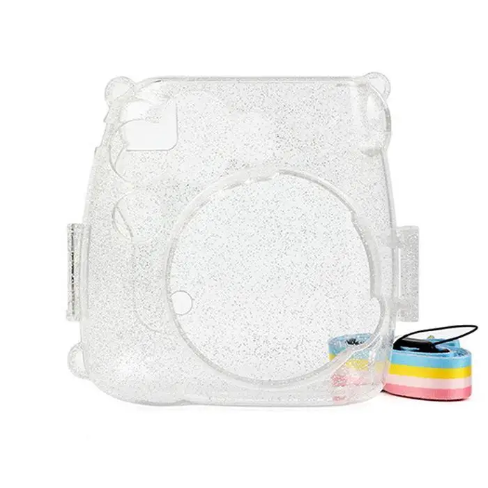 Transparent Shell Glitter Protective Case For Fuji Mini instant cameras 8/8+/9 Instant Cameras | Электроника