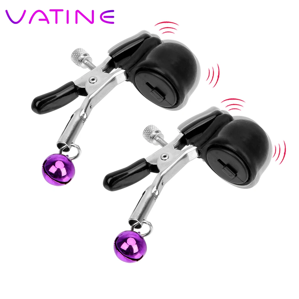 VATINE зажимы для сосков с колокольчиком, Вибратор для взрослых, флирт для пары, стимулятор груди