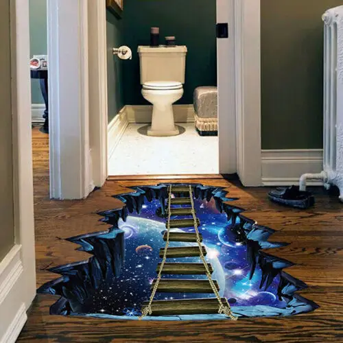 3D потоковая напольная настенная наклейка съемные настенные наклейки виниловые
