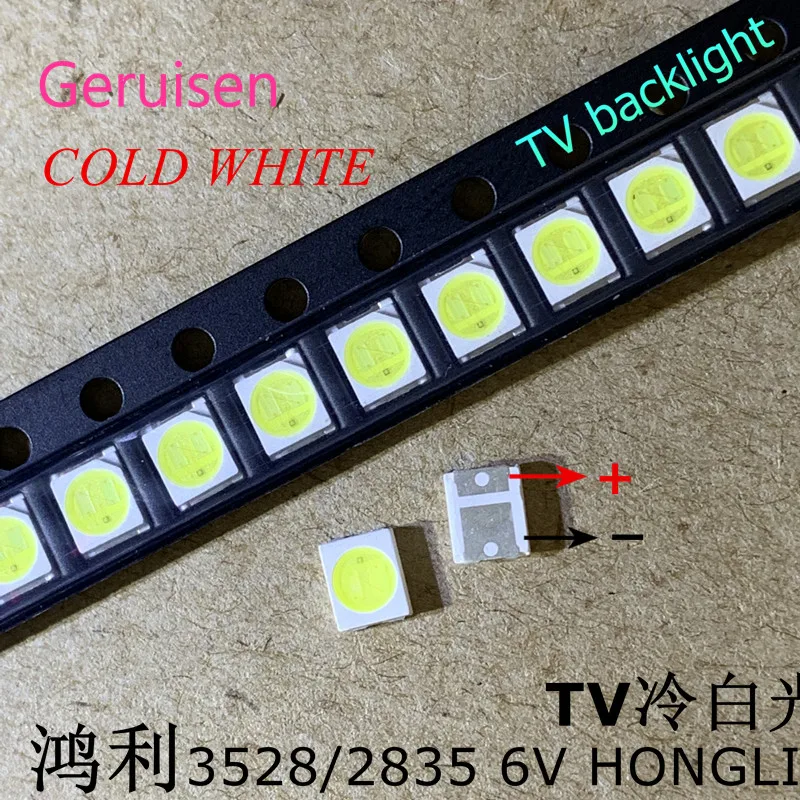 HONGLI TRONIC светодиодная подсветка 1210 3528 2835 1W 6V 111LM холодный белый ЖК-подсветка для ТВ