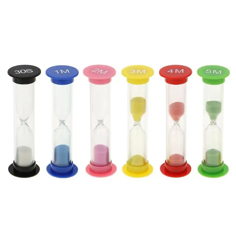 6 Pcs Simple Hourglass Sandglass Sand Clock Timers Kids Toys Craft Gifts Home Ornament Decoration 30s/1min/2min/3min/4min/5min
6 Pcs Simple Hourglass Sandglass Sand Clock Timers Kids Toys Craft Gifts Home Ornament Decoration 30s/1min/2min/3min/4min/5min