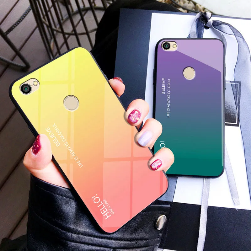 Redmi Note 5A Case Gradient Aurora Tempered Glass Back Case For Xiaomi Redmi Note 5A Pro Note5APro Colorful Luxury Cover Shell
Redmi Note 5A Case Gradient Aurora Tempered Glass Back Case For Xiaomi Redmi Note 5A Pro Note5APro Colorful Luxury Cover Shell