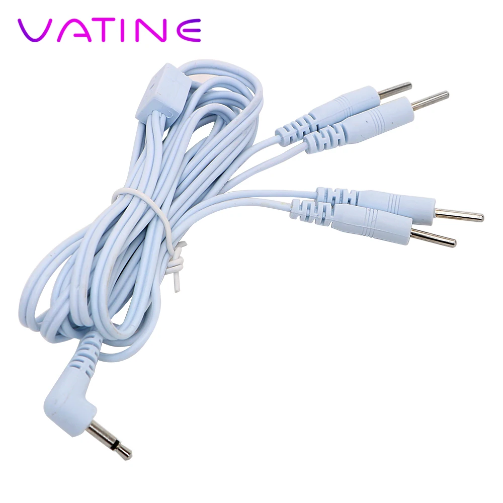 VATINE 2/4 Pin электрошоковый провод Электростимуляция терапевтический массажер