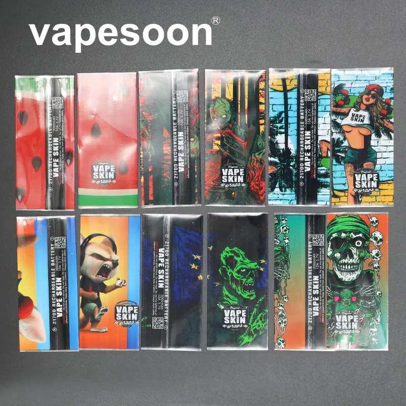 10pcs VapeSoon protector skin 20700 and 21700 battery protected wrapper battery wrap skin sticker for e cigarette battery
10pcs VapeSoon protector skin 20700 and 21700 battery protected wrapper battery wrap skin sticker for e cigarette battery