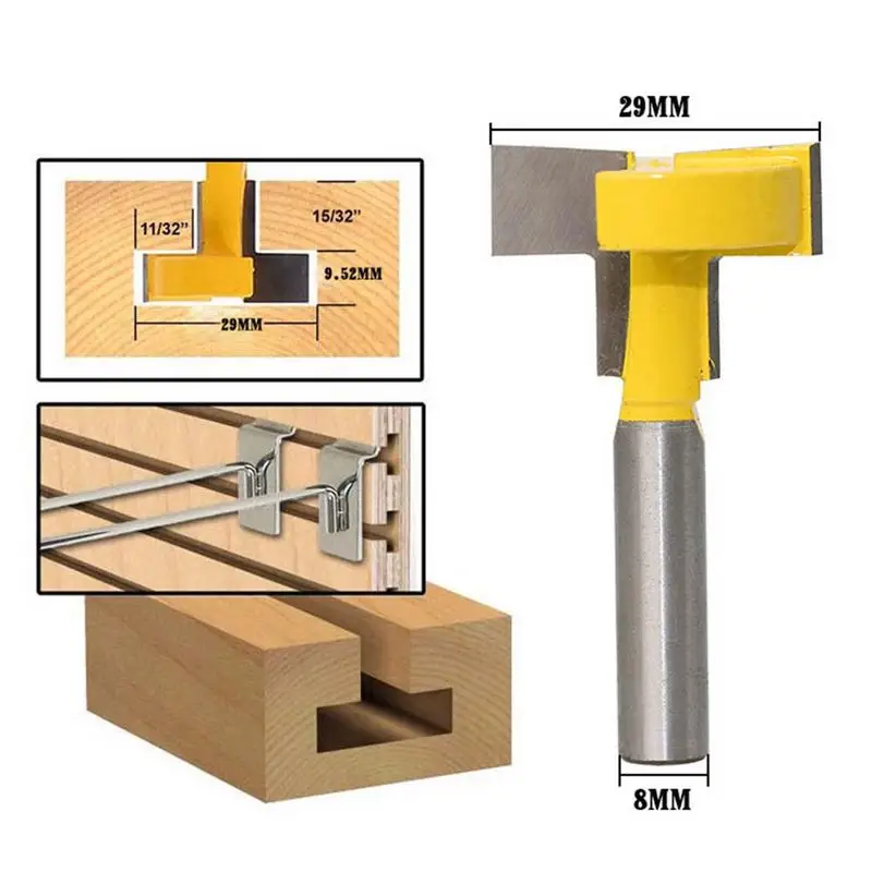 T-Slot Milling Cutters Handle Slot Engraving Machine T-shaped Lock Hole Cutter Router Bit Wood Milling Cutter Woodworking Tool
T-Slot Milling Cutters Handle Slot Engraving Machine T-shaped Lock Hole Cutter Router Bit Wood Milling Cutter Woodworking Tool