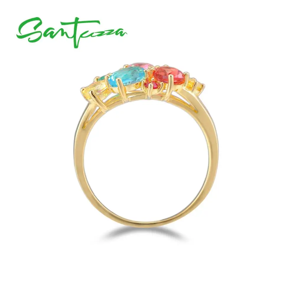 SANTUZZA Silver Jewelry Sets For Women Multi-Color Stones White CZ Earrings Ring Set 925 Sterling Silver Party Fashion Jewelry
SANTUZZA Silver Jewelry Sets For Women Multi-Color Stones White CZ Earrings Ring Set 925 Sterling Silver Party Fashion Jewelry