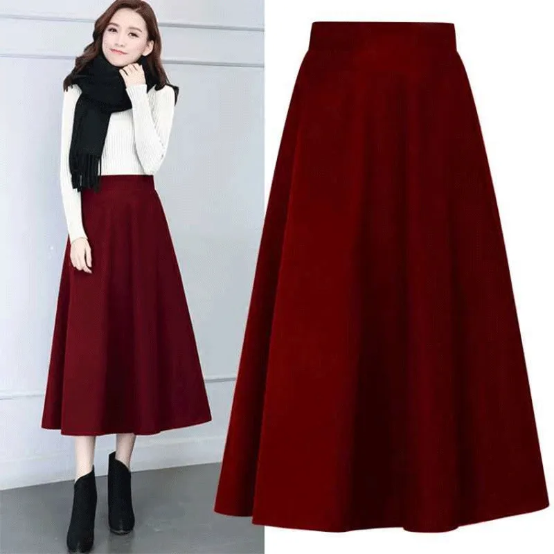 2019 New Autumn Women Slim Skirt Women Wool Skirt Winter Casual Black Gray Red High Waist Pleated Skirt Long Female XS 19
2019 New Autumn Women Slim Skirt Women Wool Skirt Winter Casual Black Gray Red High Waist Pleated Skirt Long Female XS 19