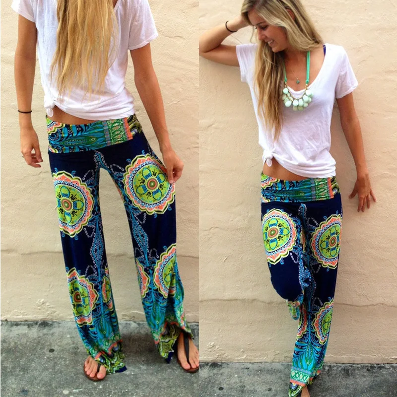 Women Floral Casual Wide Leg Long Harem Pants High Waist Loose Elastic Waist Palazzo Trousers Plus Size New beach pants
Women Floral Casual Wide Leg Long Harem Pants High Waist Loose Elastic Waist Palazzo Trousers Plus Size New beach pants