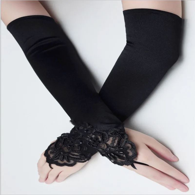 2019 Brand New Fashion Women Lace Party Gloves Accessories Brides Satin Fingerless Long Solid
2019 Brand New Fashion Women Lace Party Gloves Accessories Brides Satin Fingerless Long Solid