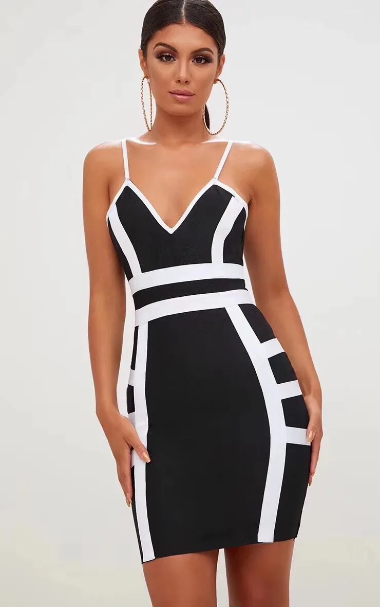 Hoge Kwaliteit Celebrity Zwarte Slip Mini Sexy Rayon Bandage Jurk Bodycon Feestjurk
Hoge Kwaliteit Celebrity Zwarte Slip Mini Sexy Rayon Bandage Jurk Bodycon Feestjurk