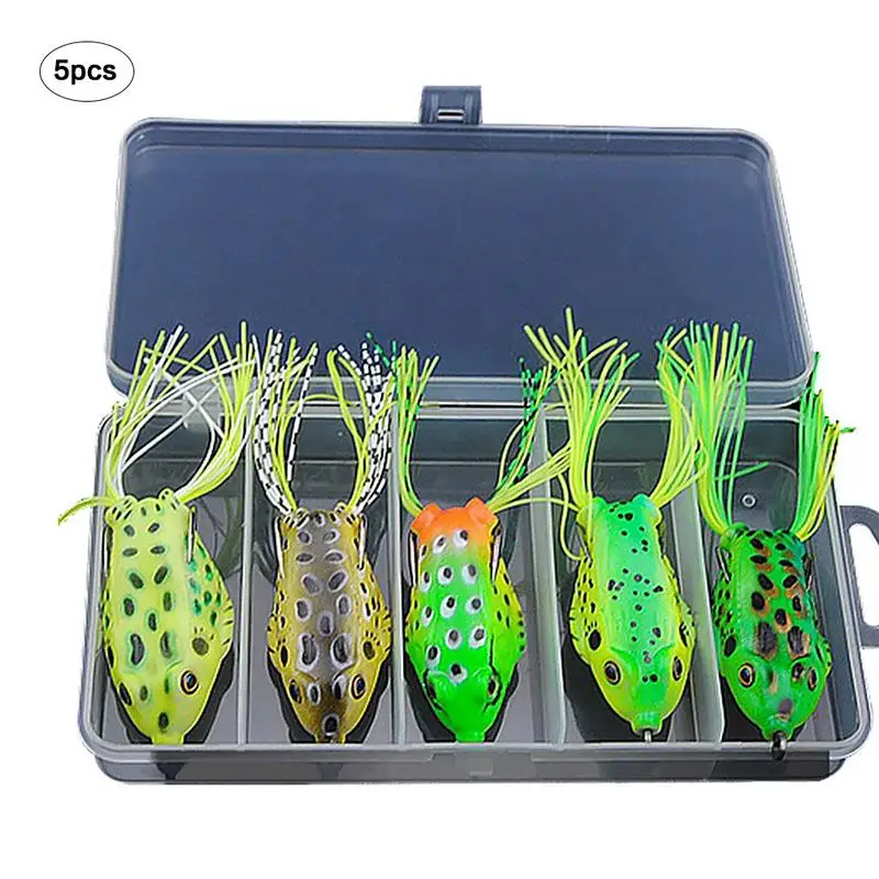 5Pcs Lure Fishing Bait Fishing Snakehead Bass Jointed Trout Swim Bait Frog Super Frog Lure Simulated Pond Fishing Crank Bait
5Pcs Lure Fishing Bait Fishing Snakehead Bass Jointed Trout Swim Bait Frog Super Frog Lure Simulated Pond Fishing Crank Bait