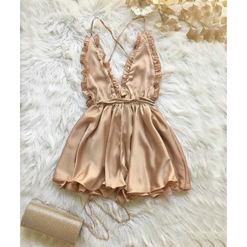 Sexy bodysuit Sleepwear Ladies Summer Womens 3 Colors Style Jumpsuit Sleeping Wear Playsuit female
Sexy bodysuit Sleepwear Ladies Summer Womens 3 Colors Style Jumpsuit Sleeping Wear Playsuit female