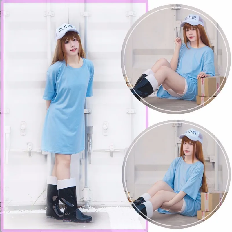 Cells at Work Platelet Cosplay Costume Hataraku Saibou T-Shirt Shorts Hat Bag Wigs Girls Full Set Summer Carnival Party Costume
Cells at Work Platelet Cosplay Costume Hataraku Saibou T-Shirt Shorts Hat Bag Wigs Girls Full Set Summer Carnival Party Costume