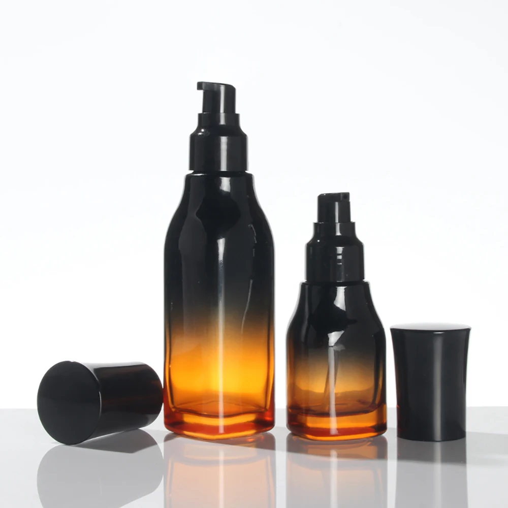 High quality gradient black 40ml e liquid glass bottles square lotion pump bottles, 40ml cream/toner cosmetic containers
High quality gradient black 40ml e liquid glass bottles square lotion pump bottles, 40ml cream/toner cosmetic containers