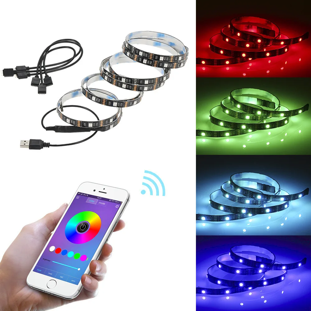 10sets/lot Led Flexible String Light One For Four TV Background Strip Lights ,Bluetooth USB APP Mobile Phone Controller
10sets/lot Led Flexible String Light One For Four TV Background Strip Lights ,Bluetooth USB APP Mobile Phone Controller