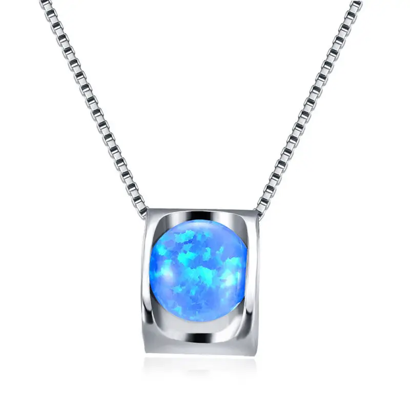 Round White Fire Opal Womens Square Pendant Necklace Jewelry Fashion Adjustable Jewelry Cute Women Jewelry
Round White Fire Opal Womens Square Pendant Necklace Jewelry Fashion Adjustable Jewelry Cute Women Jewelry