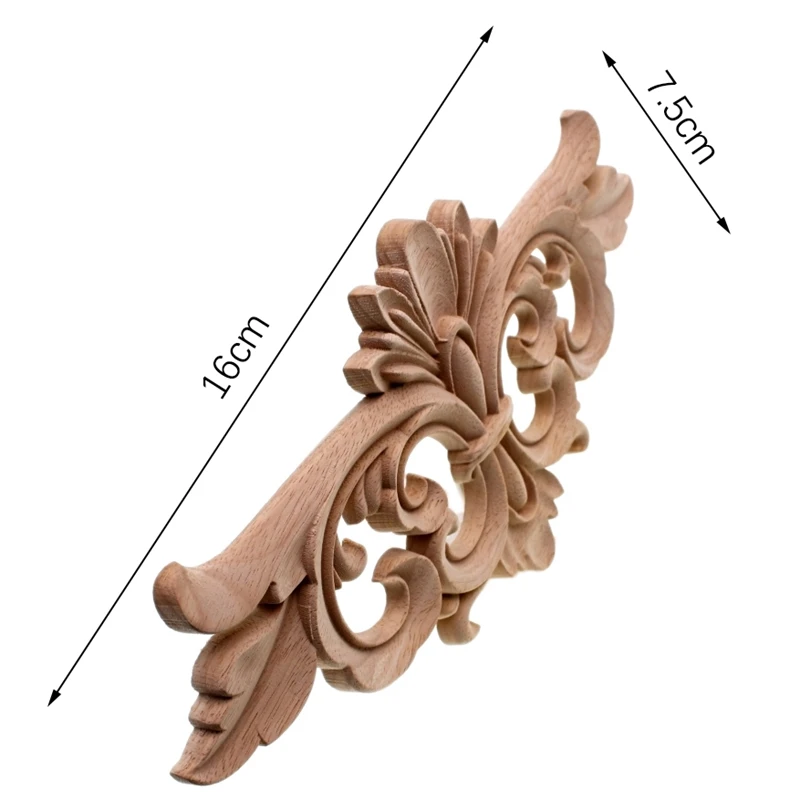 1Pc Floral Wood Carved Corner Woodcarving Decal Diy Applique Sculptures Home Furniture Cabinet Decoration | Дом и сад