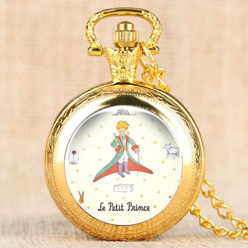 Luxury The Little Prince Quartz Pocket Watch Fox Rose Pattern Necklace Pendant Gifts for Men Women Children Collectibles
Luxury The Little Prince Quartz Pocket Watch Fox Rose Pattern Necklace Pendant Gifts for Men Women Children Collectibles