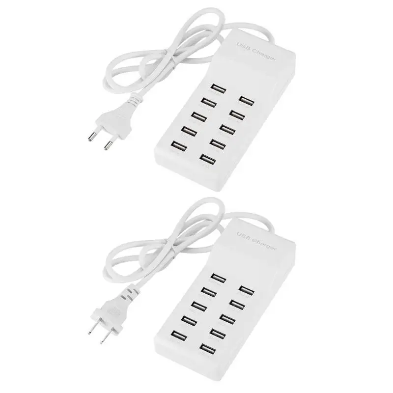 10 Порты USB Зарядное устройство 5 V 10A настольная подставка зарядки мобильного