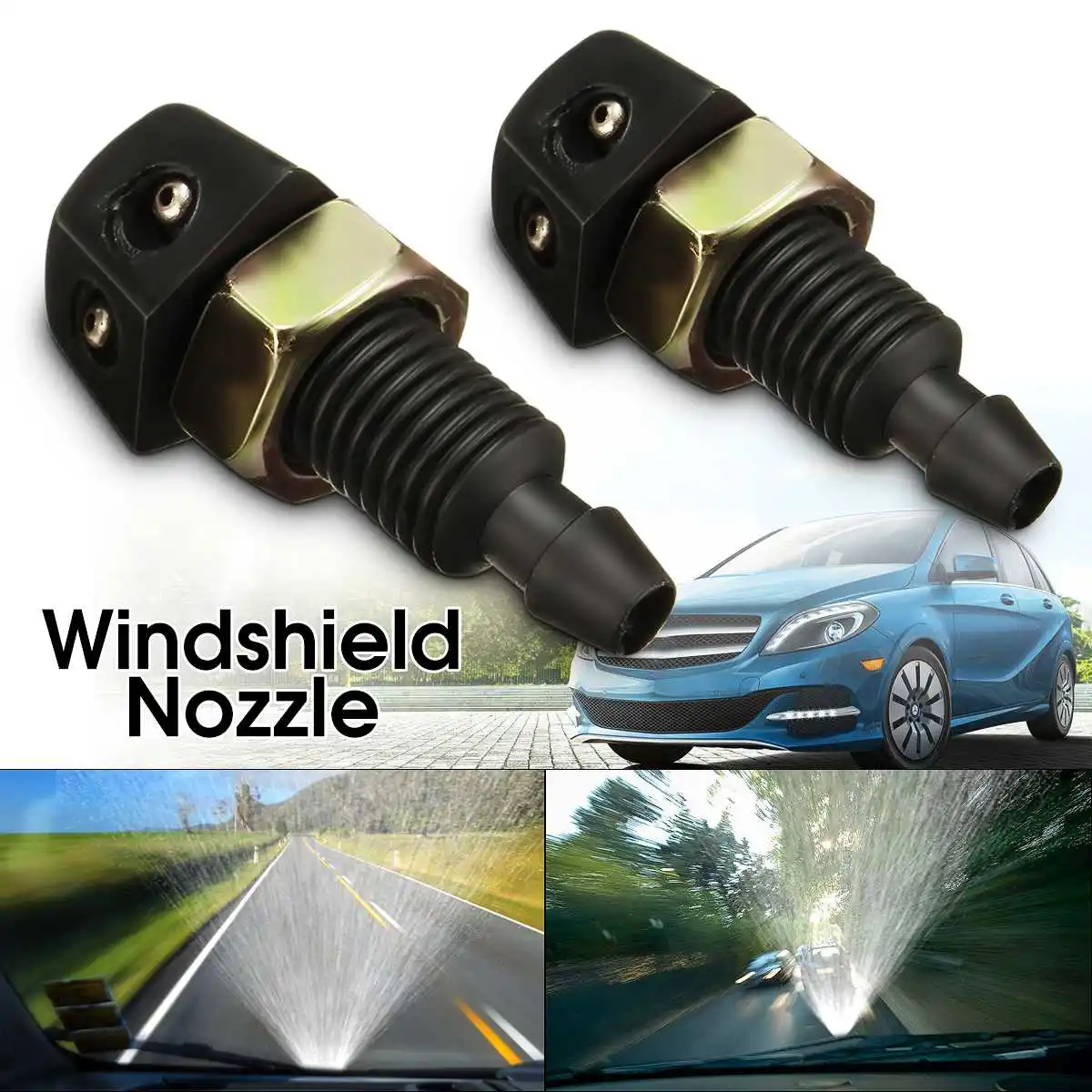 2 pcs Universal Car Vehicle Front Windshield Washer Sprayer Nozzle Black Plastic High Quality Headlight Washer Spray Nozzle
2 pcs Universal Car Vehicle Front Windshield Washer Sprayer Nozzle Black Plastic High Quality Headlight Washer Spray Nozzle
