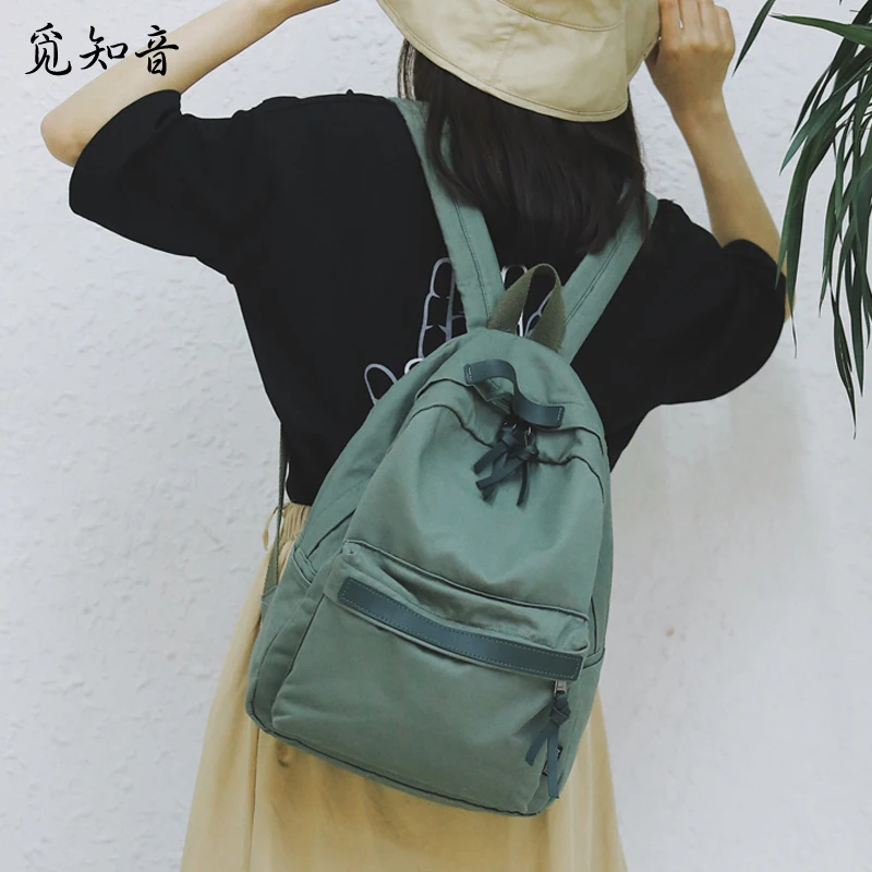 Новый Модный женский рюкзак школьная сумка для девочек-подростков холщовые