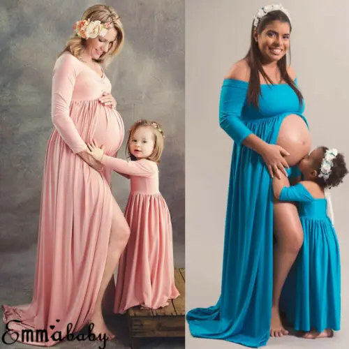 Pudcoco Maternity-child Matching Dress Photography Prop Pregnant deep V-neck Off-shoulder Women Maxi Dress Gown Mother Daughter
Pudcoco Maternity-child Matching Dress Photography Prop Pregnant deep V-neck Off-shoulder Women Maxi Dress Gown Mother Daughter