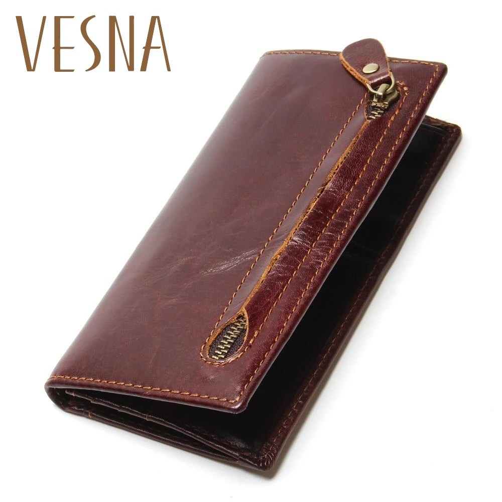 Vesna Genuine Leather Men's Wallet Newly Bifold RFID Blocking For Men Protection Credit Card Cowhide Zipper Long Purse
Vesna Genuine Leather Men's Wallet Newly Bifold RFID Blocking For Men Protection Credit Card Cowhide Zipper Long Purse