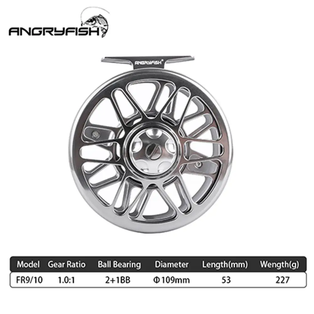 Angryfish 3/4 5/6 7/8 9/10 WT Fly Fishing Reel Aluminium Alloy 2+1BB 1.0:1 Handle Left/Right Fly Reel with Bag for Lake River
Angryfish 3/4 5/6 7/8 9/10 WT Fly Fishing Reel Aluminium Alloy 2+1BB 1.0:1 Handle Left/Right Fly Reel with Bag for Lake River