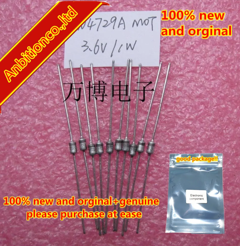 20pcs 100% new and orginal 1N4729 1N4729A 1W 3.6V Voltage regulator diode in stock
20pcs 100% new and orginal 1N4729 1N4729A 1W 3.6V Voltage regulator diode in stock