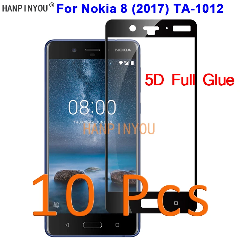 10 Pcs/Lot For Nokia 8 (2017) TA-1012 5.3" 5D Full Glue Cover Toughened Tempered Glass Film Screen Protector Guard
10 Pcs/Lot For Nokia 8 (2017) TA-1012 5.3" 5D Full Glue Cover Toughened Tempered Glass Film Screen Protector Guard