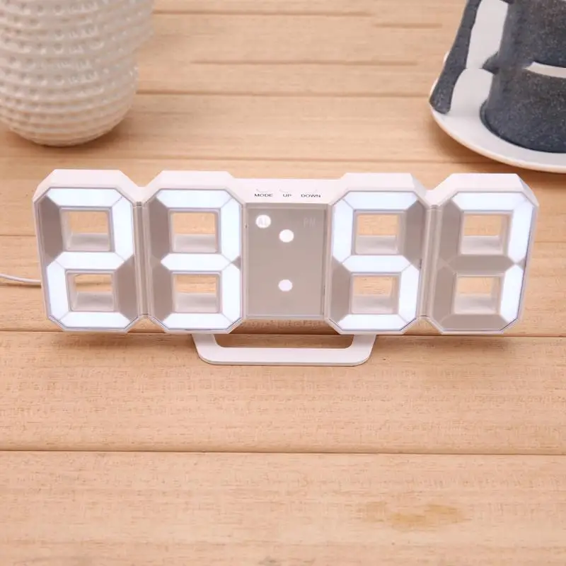 Цифровые настольные часы 8 форм USB настенные светодиодный дисплей времени
