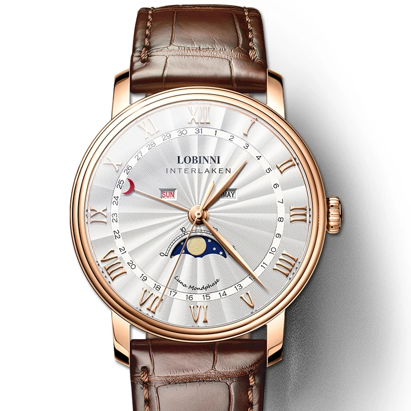 LOBINNI Men Watches Switzerland Luxury Brand Watch Men Sapphire Waterproof Moon Phase reloj hombre Japan Miyota Movement L3603-3
LOBINNI Men Watches Switzerland Luxury Brand Watch Men Sapphire Waterproof Moon Phase reloj hombre Japan Miyota Movement L3603-3