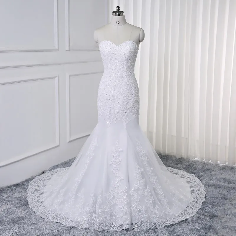 Vestidos de Novia sweetheart Mermaid Lace Wedding Dresses Back Wedding Gown Vintage Plus Size White Wedding Dresses
Vestidos de Novia sweetheart Mermaid Lace Wedding Dresses Back Wedding Gown Vintage Plus Size White Wedding Dresses