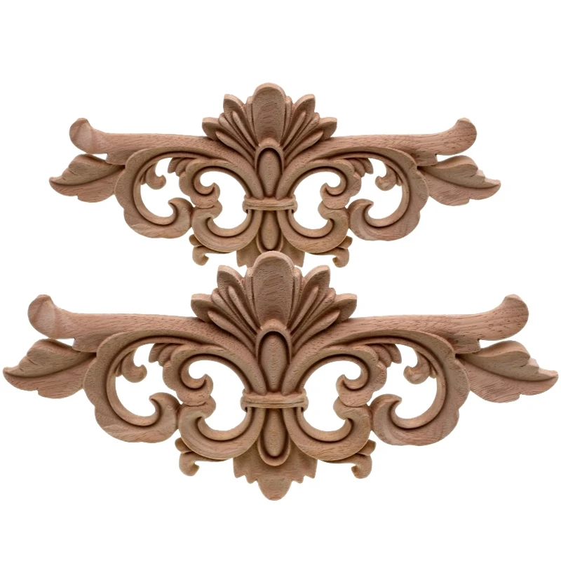 1Pc Floral Wood Carved Corner Woodcarving Decal Diy Applique Sculptures Home Furniture Cabinet Decoration | Дом и сад