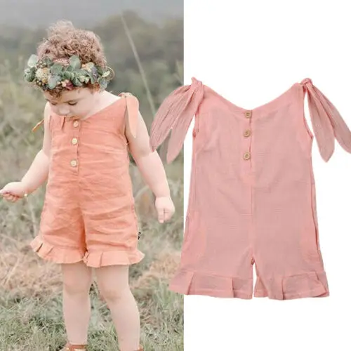 Cute Newborn Baby Girls Ruffles Rompers Summer Solid Infant Girls Clothing Sleeveless Jumpsuit Playsuit Baby Girl Costumes
Cute Newborn Baby Girls Ruffles Rompers Summer Solid Infant Girls Clothing Sleeveless Jumpsuit Playsuit Baby Girl Costumes