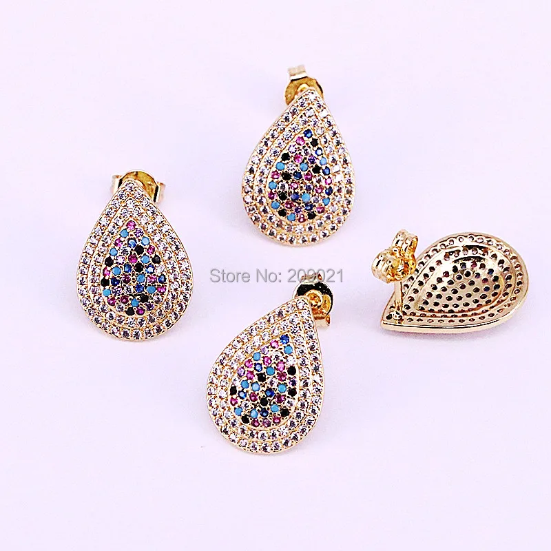 6Pairs Fashion Drop Shape Cubic Zirconia Stud Earrings, CZ Micro Pave Elegant Jewelry Earrings For Women
6Pairs Fashion Drop Shape Cubic Zirconia Stud Earrings, CZ Micro Pave Elegant Jewelry Earrings For Women