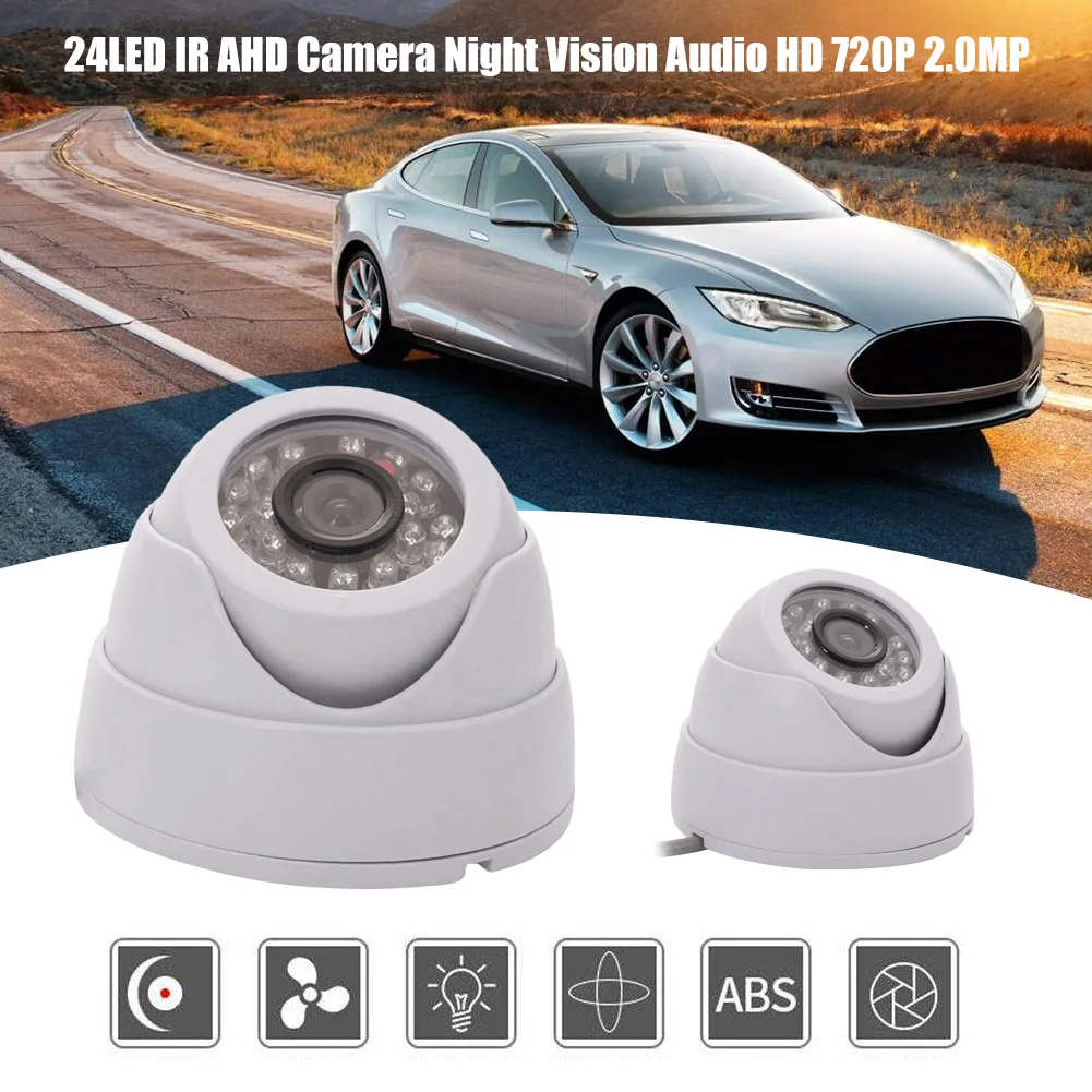 Фото Автомобильная камера 24 светодиода ИК AHD ночного видения аудио HD 720P 1080P с фильтром