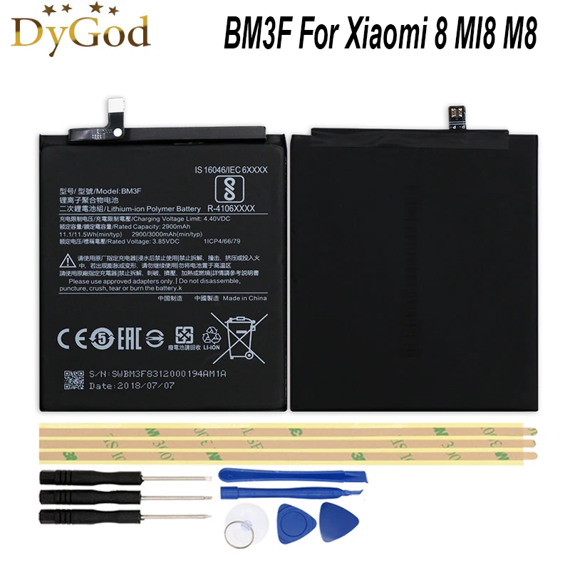 Резервная батарея DyGod 2900 мАч BM3F для Xiaomi 8 MI8 M8, батарея для телефона с инструментами для Xiaomi 8, прозрачная версия для исследования
Резервная батарея DyGod 2900 мАч BM3F для Xiaomi 8 MI8 M8, батарея для телефона с инструментами для Xiaomi 8, прозрачная версия для исследования