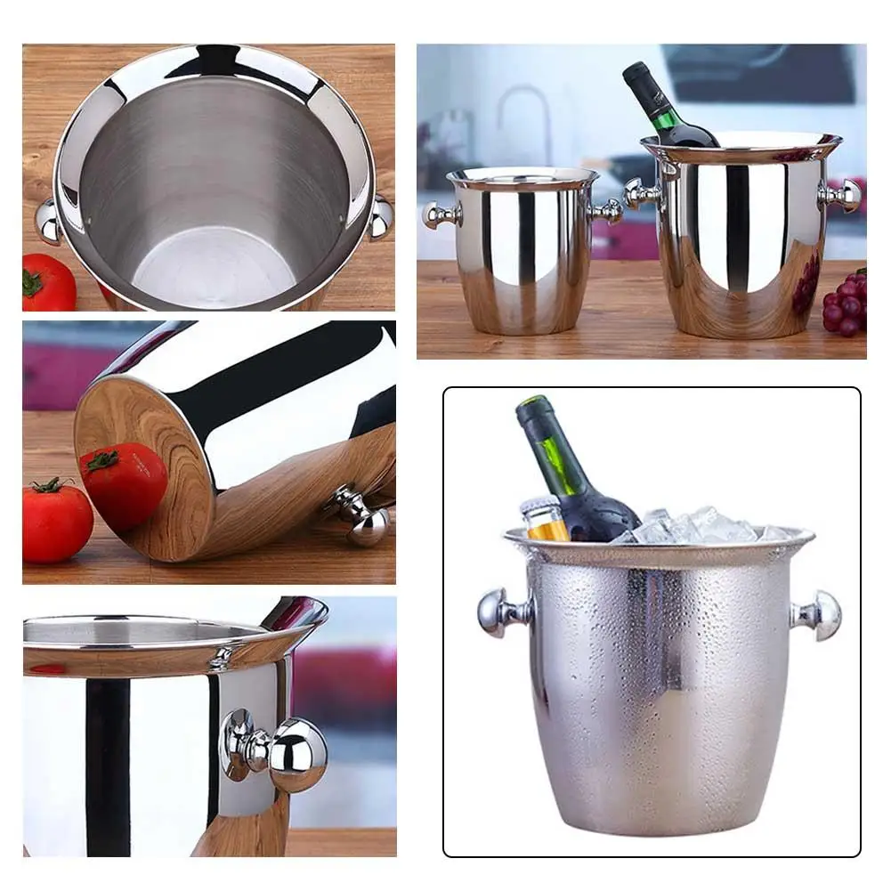 Stainless Steel Thickened Ice Bucket Wine Cool Champagne Cooler Ice Bucket For Hotel Bar KTV
Stainless Steel Thickened Ice Bucket Wine Cool Champagne Cooler Ice Bucket For Hotel Bar KTV