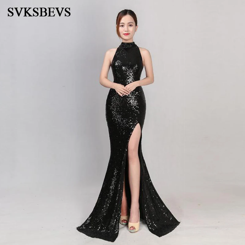 SVKSBEVS 2019 Crystal Halter Elegant Mermaid Sequined Long Dresses Party Sexy Split Hollow Out Backless Maxi Dress
SVKSBEVS 2019 Crystal Halter Elegant Mermaid Sequined Long Dresses Party Sexy Split Hollow Out Backless Maxi Dress